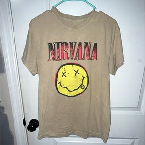 Light brown Nirvana tee-shirt